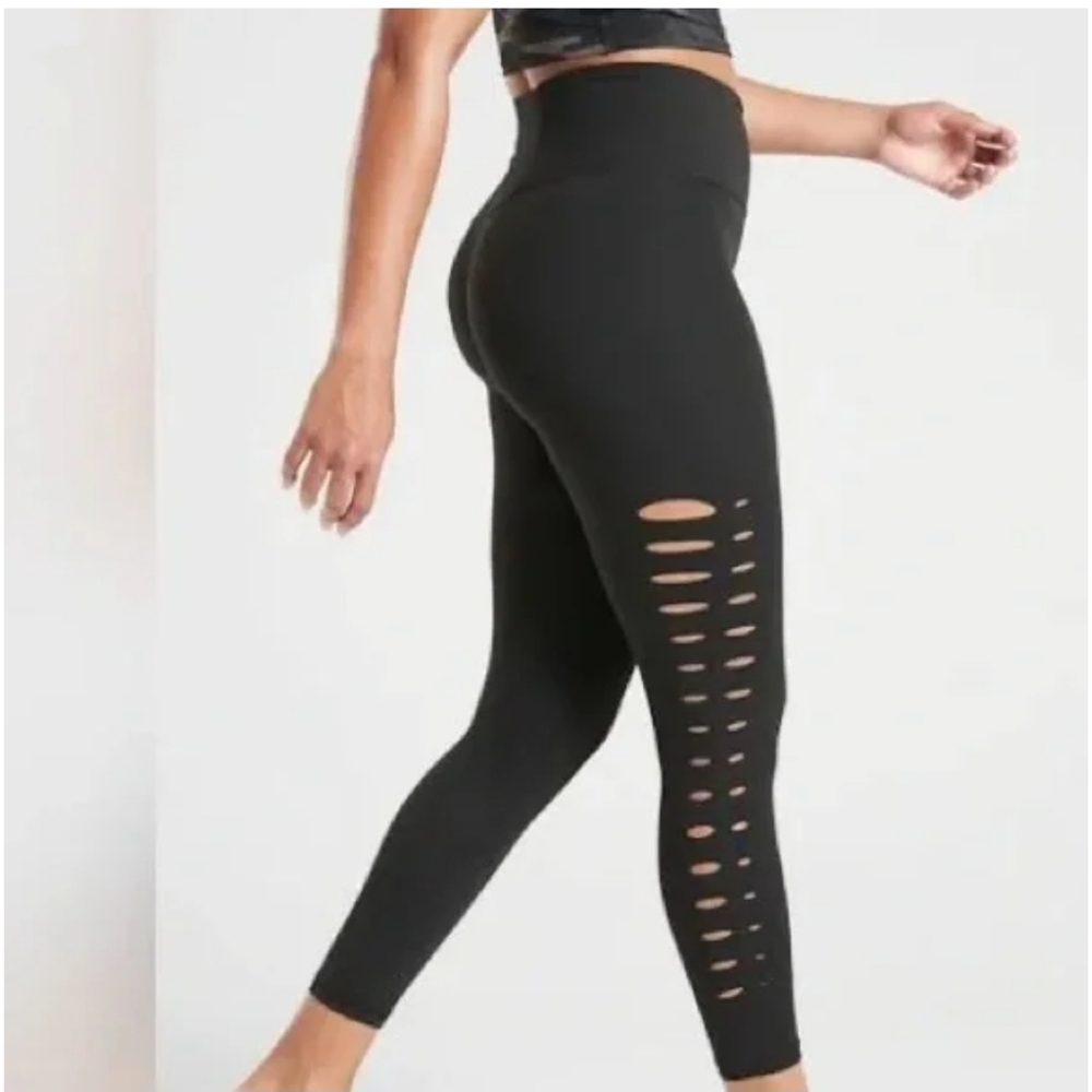 Athleta Illuminate On Your Mark 7/8 High-Waist Leggings with Side Cutouts Size S